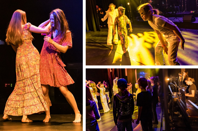 Fotokollasj fra musikalen.