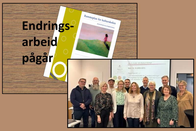 Bildet: Drøftingsmøte med medlemmer fra rammeplangruppa, referansegruppa og den interne arbeidsgruppa.