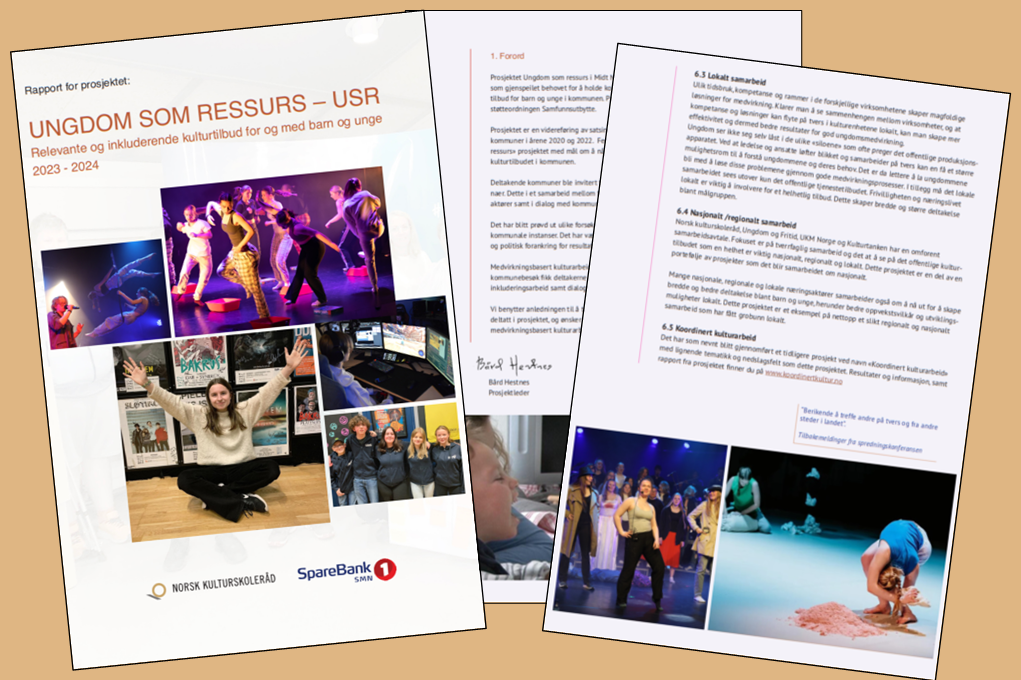 Noen sider av rapporten.